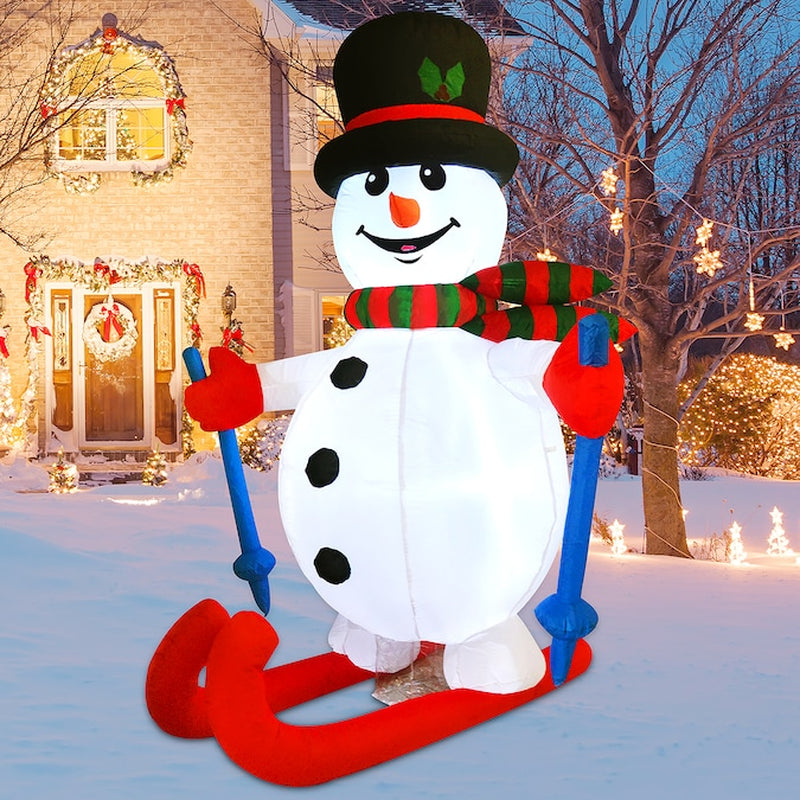 Delightful 5.6-Foot Lighted Snowman Inflatable for a Magical Christmas Display