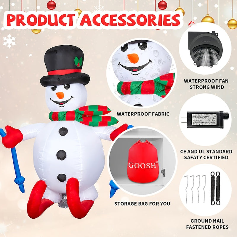 Delightful 5.6-Foot Lighted Snowman Inflatable for a Magical Christmas Display
