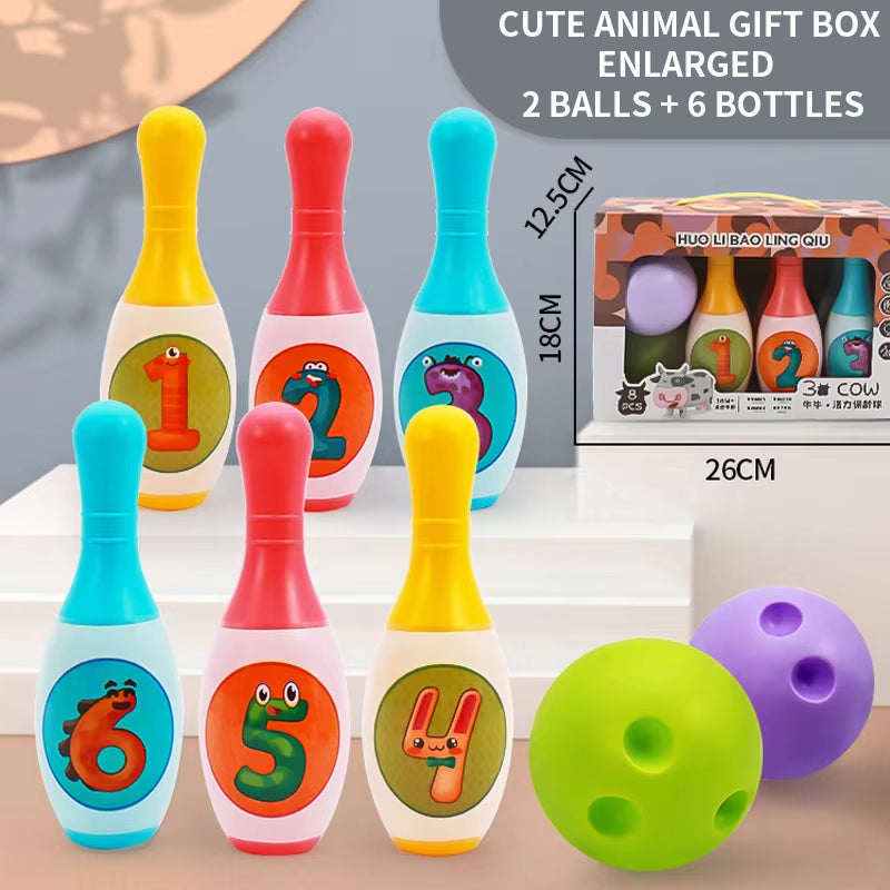 Exciting Bowling Set for Kids - Fun Animal and Number Learning Toy for Indoor and Outdoor Play!