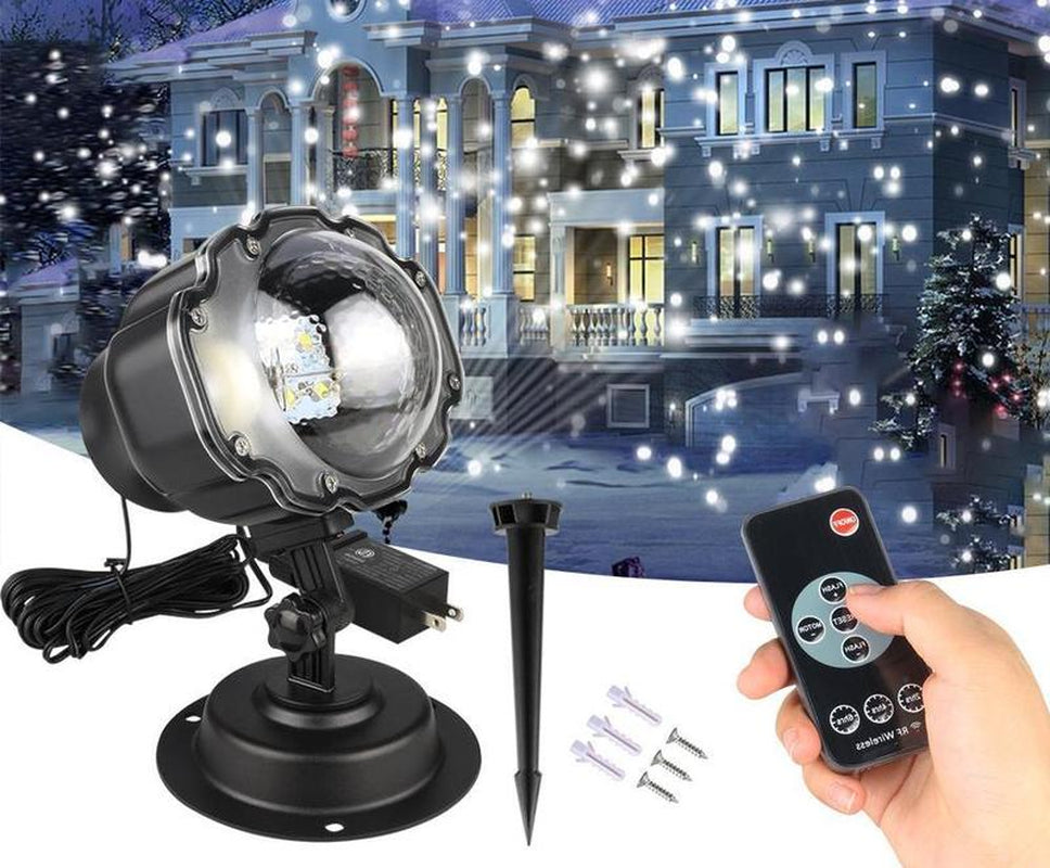 Transform Your Holiday Decor with Our LED Christmas Snow Projection Lamp