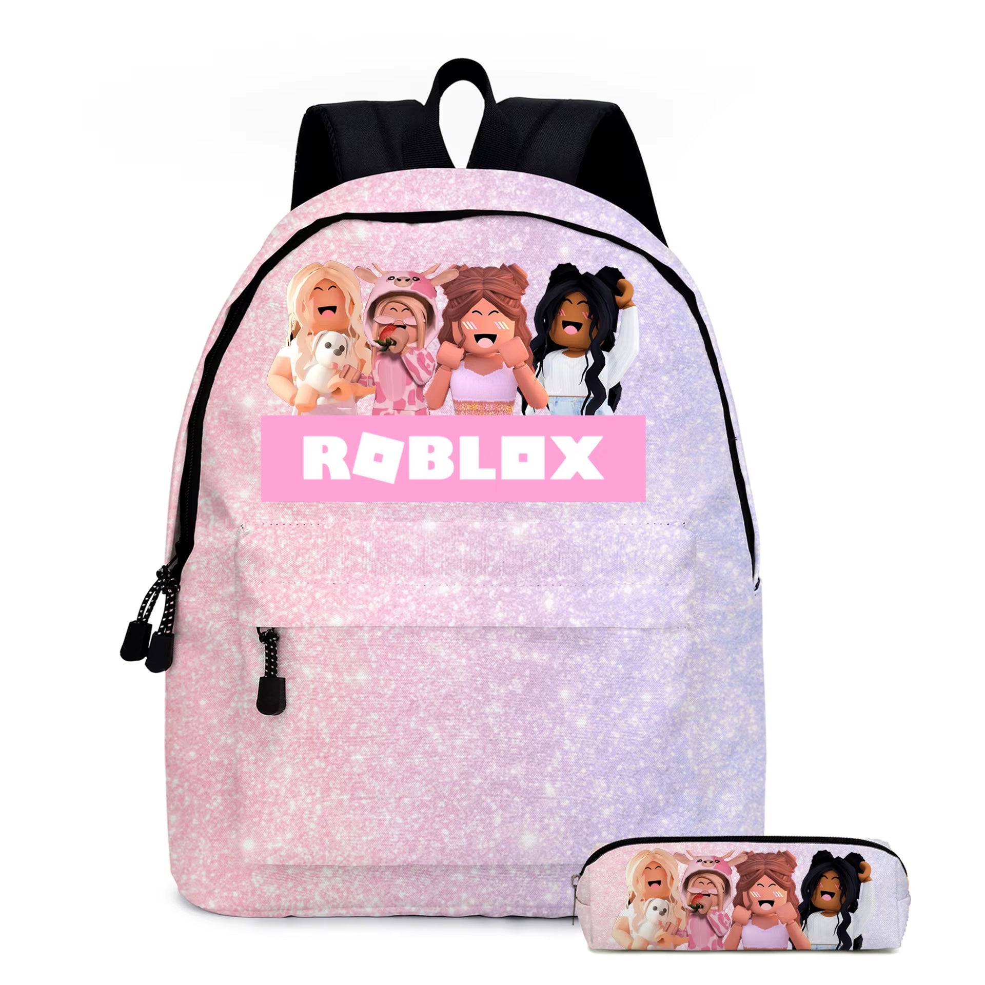 Stylish Blox Fruits Cartoon School Bags for Kids - Perfect Backpacks and Pencil Cases!