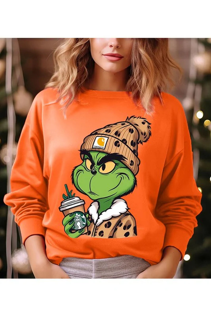 Cozy Up with Our Unisex Grinch Christmas Fleece Sweatshirt - Perfect for the Holiday Season!