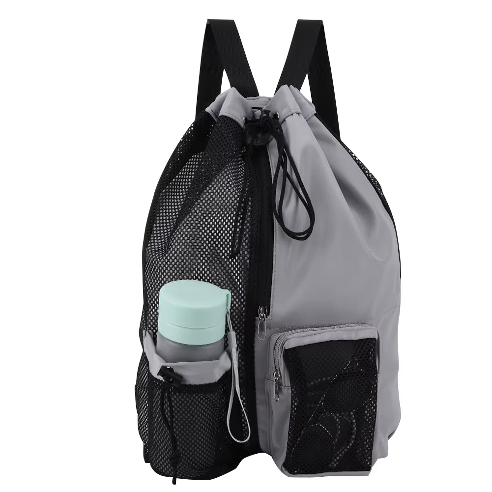Ultimate Basketball & Beach Drawstring Backpack with Wet Pockets - Lightweight, Comfortable, and Versatile for All Your Outdoor Adventures!