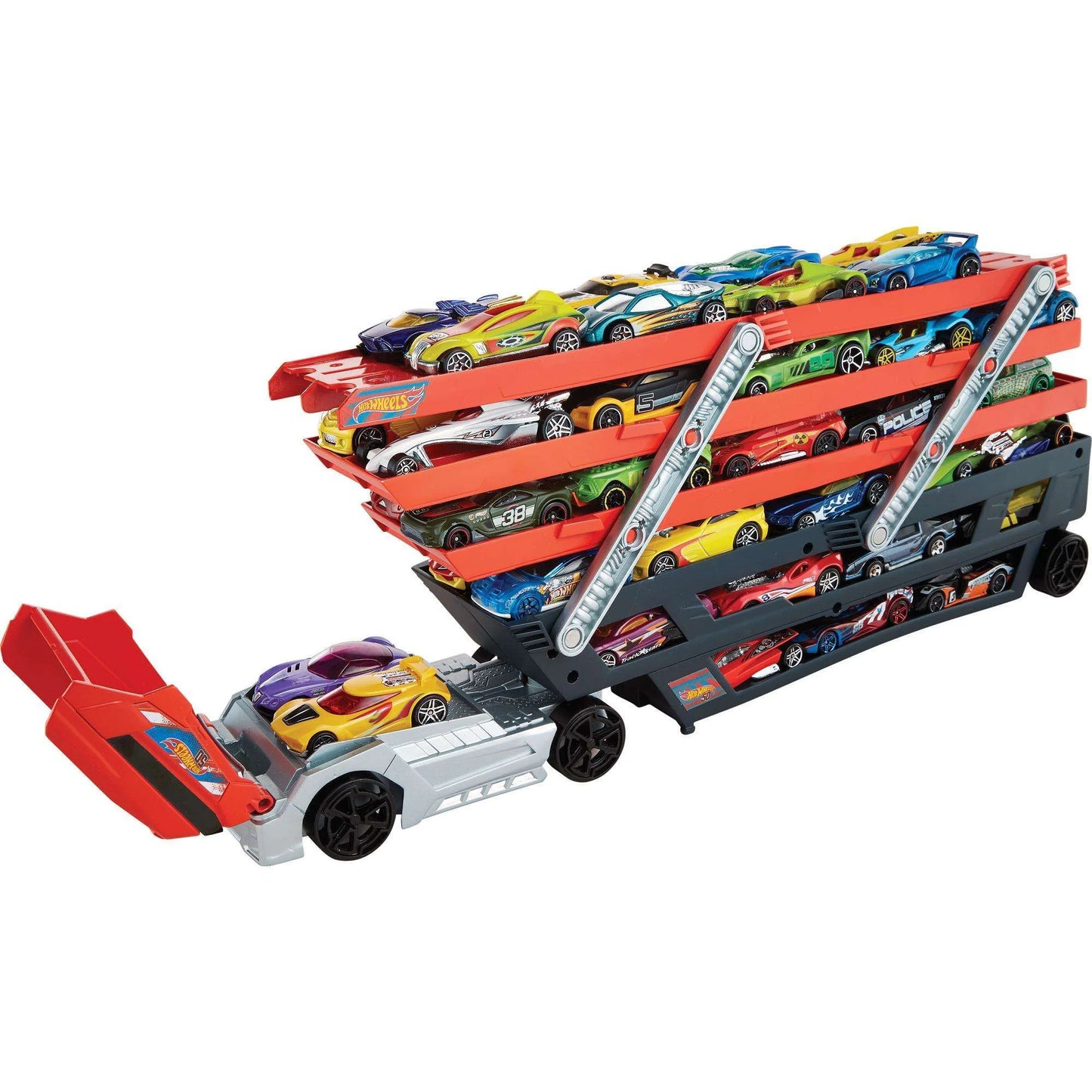 Ultimate Hot Wheels Mega Hauler Truck - Store and Race Over 50 Cars!