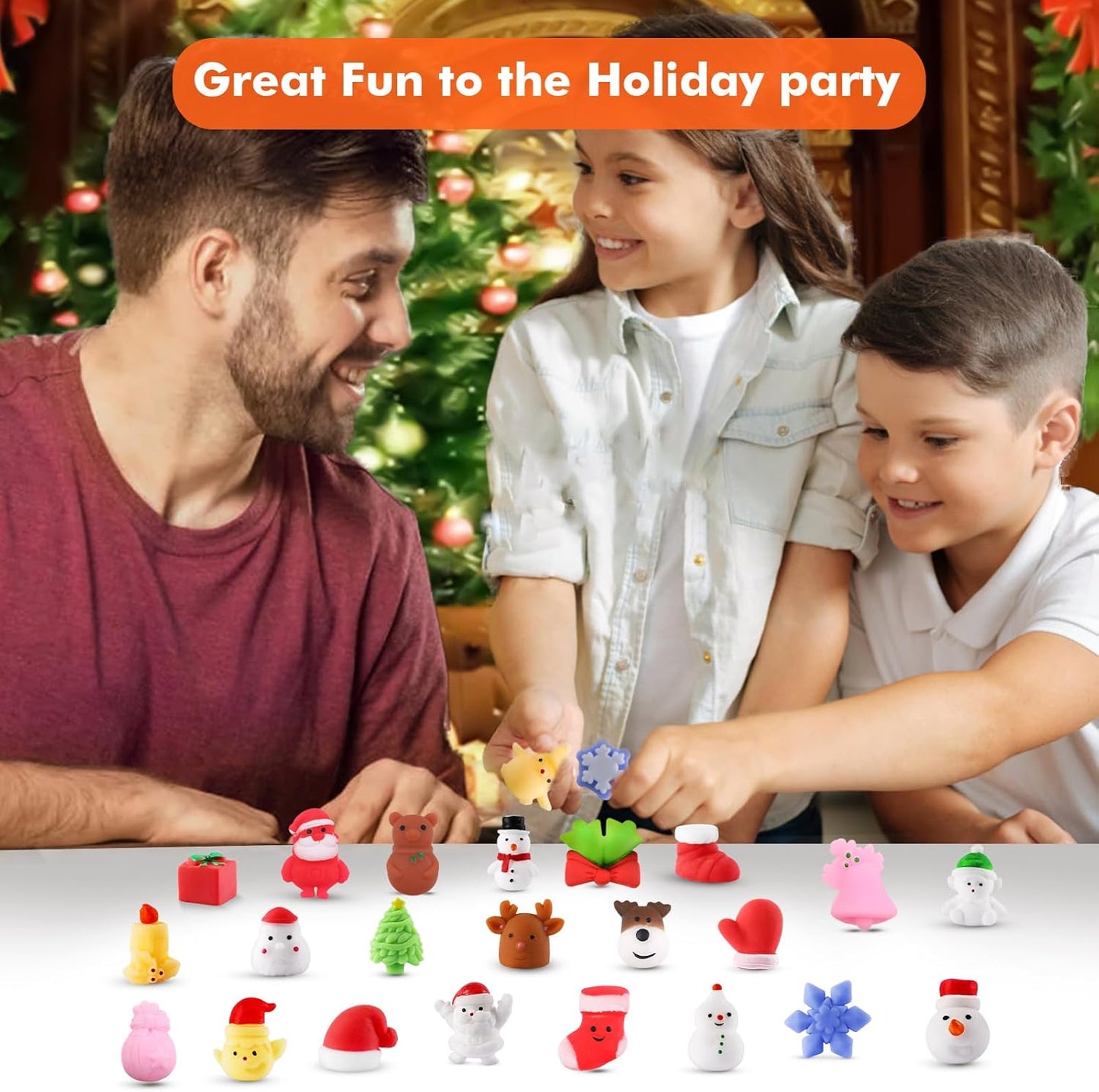 Delightful Christmas Squishies Advent Calendar 2025 - 24 Adorable Mochi Toys for Festive Countdown Fun! Perfect Holiday Gift for Kids!