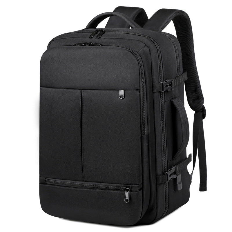 Stylish Large Capacity Backpack for Business and Travel - Versatile Design with Multiple Pockets and Zippers