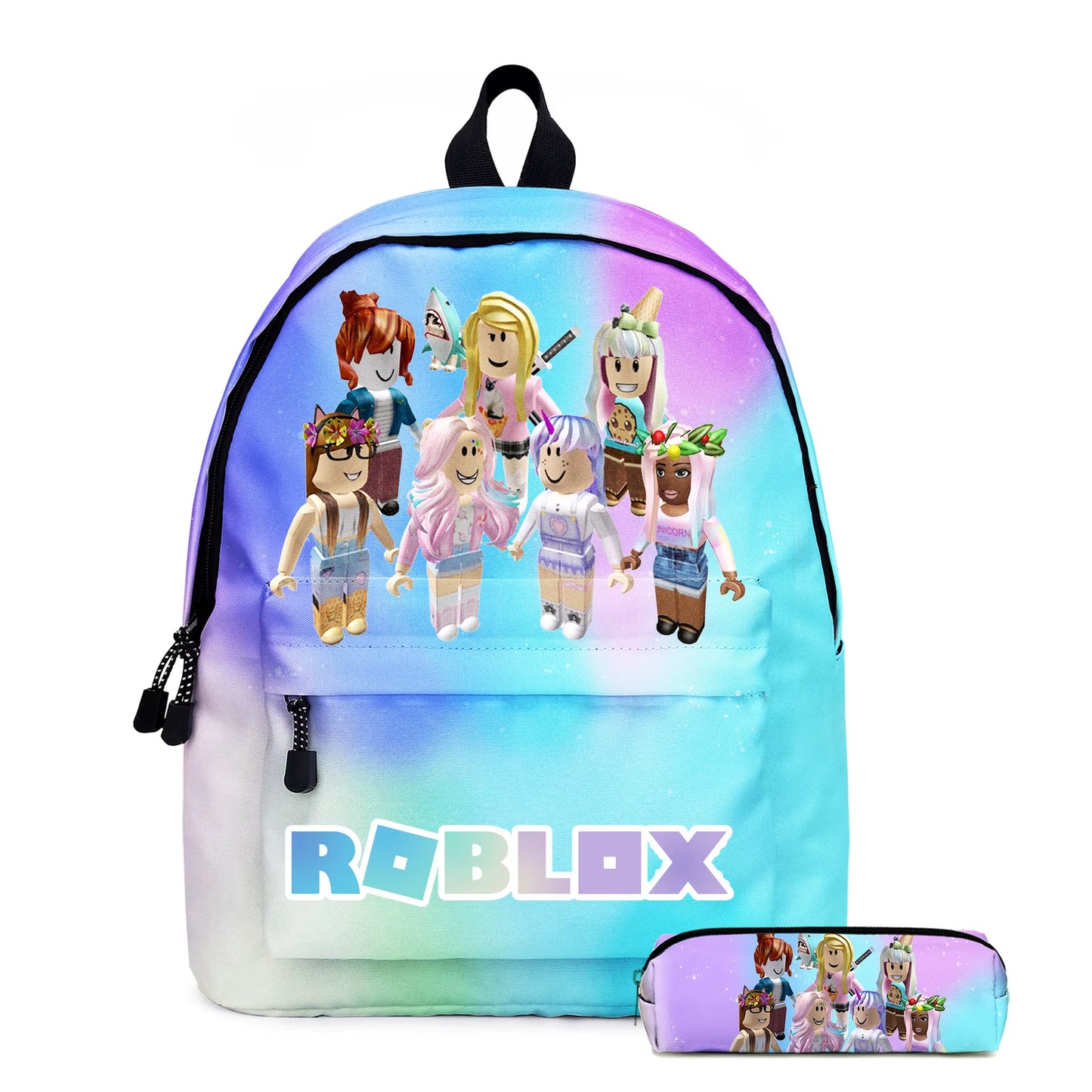 Stylish Blox Fruits Cartoon School Bags for Kids - Perfect Backpacks and Pencil Cases!