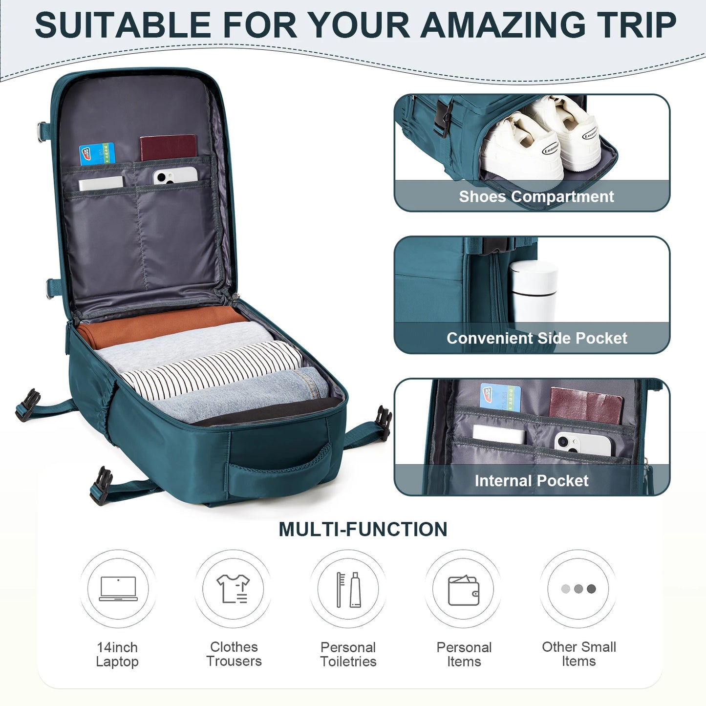 Stylish and Versatile Waterproof Backpack for Men and Women - Perfect for Business, Travel, and College!