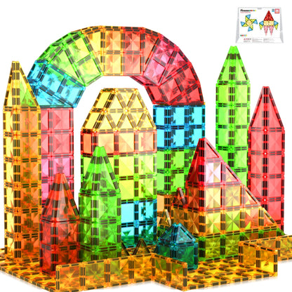PICASSO-TILES 36PCS Magnetic Building Blocks Set - Travel-Friendly STEM Educational Toy for Kids