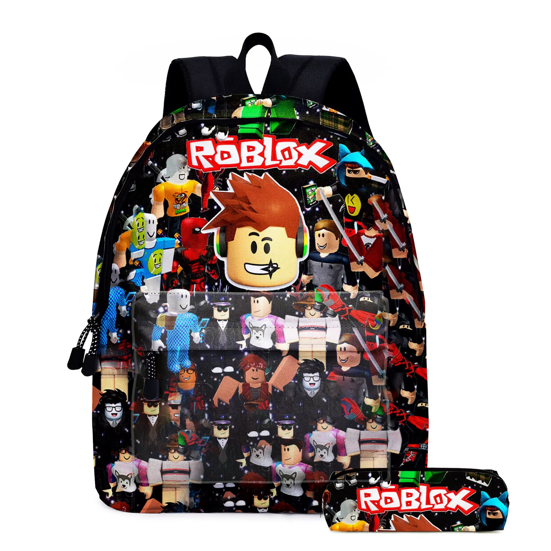 Stylish Blox Fruits Cartoon School Bags for Kids - Perfect Backpacks and Pencil Cases!