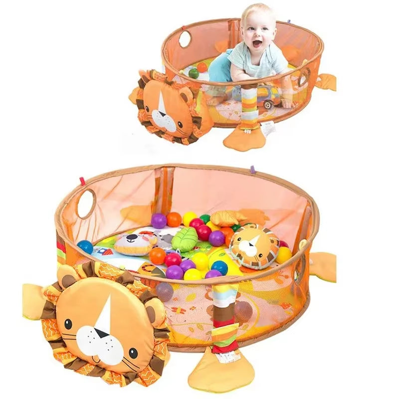 Engaging Baby Fitness Frame: Soft Crawling Blanket Play Mat with Cloth Book for Infants - Perfect Enlightenment Toy and Game Mat Gift