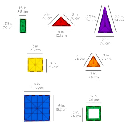 Unlock Endless Creativity with the 110-Piece Multicolor Kids Magnetic Tiles Set - Perfect Educational STEM Toy with Storage Case!