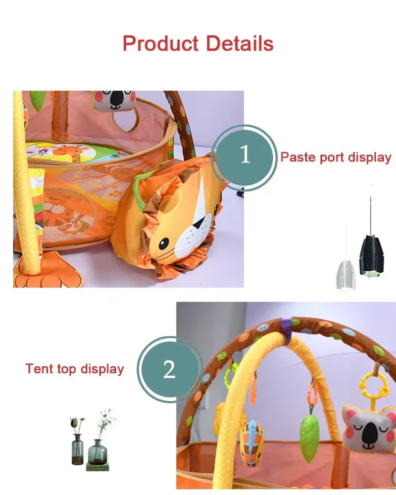 Engaging Baby Fitness Frame: Soft Crawling Blanket Play Mat with Cloth Book for Infants - Perfect Enlightenment Toy and Game Mat Gift