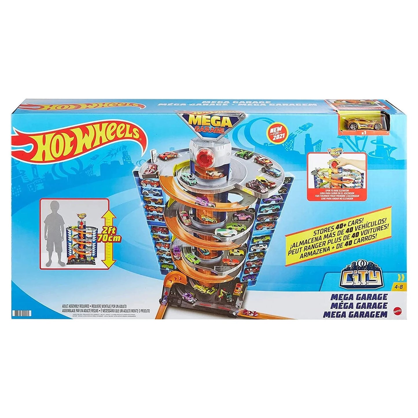 Experience the Thrill of the Hot Wheels City Mega Garage Playset - Ultimate 4-Level Parking Adventure!