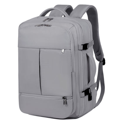 Stylish Large Capacity Backpack for Business and Travel - Versatile Design with Multiple Pockets and Zippers