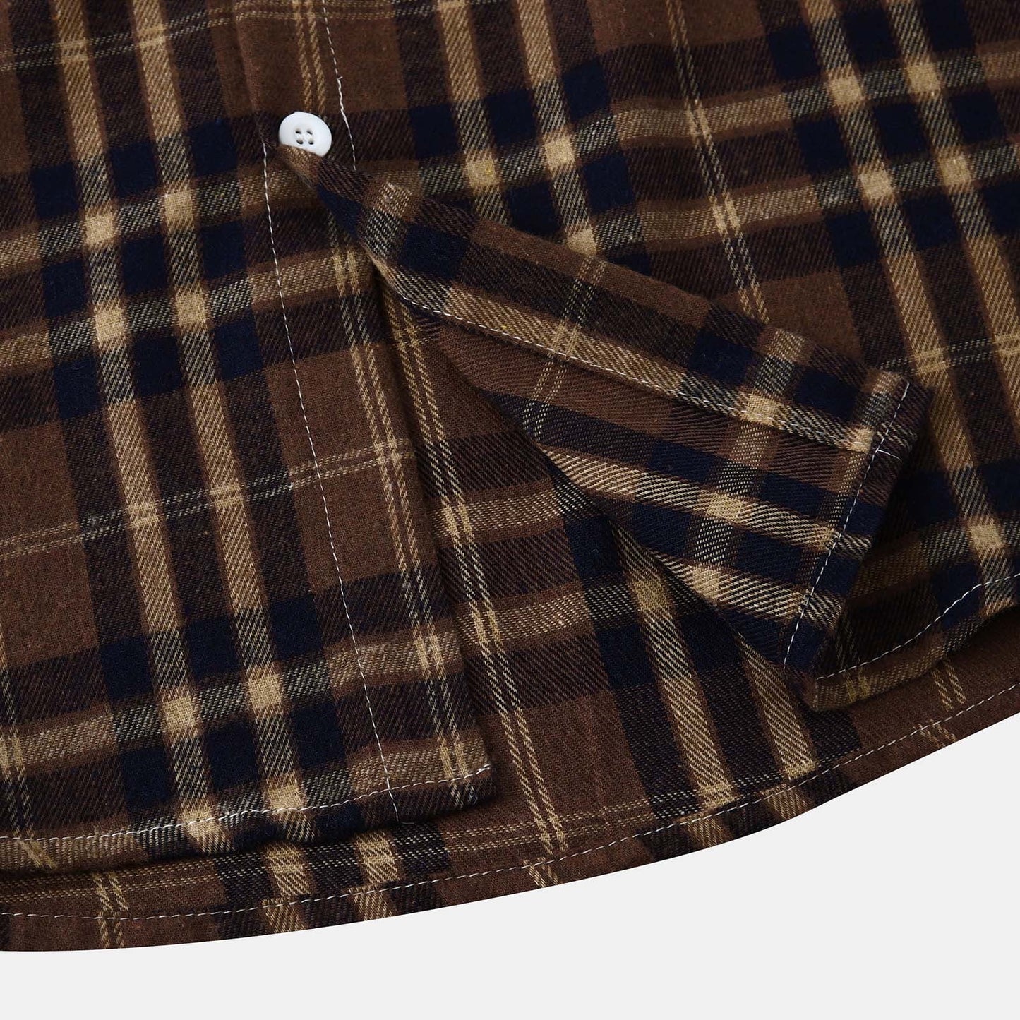 Stylish Men's Flannel Plaid Hooded Shirt - Lightweight Casual Long Sleeve Button Down in Coffee#02 - Perfect for Every Season!