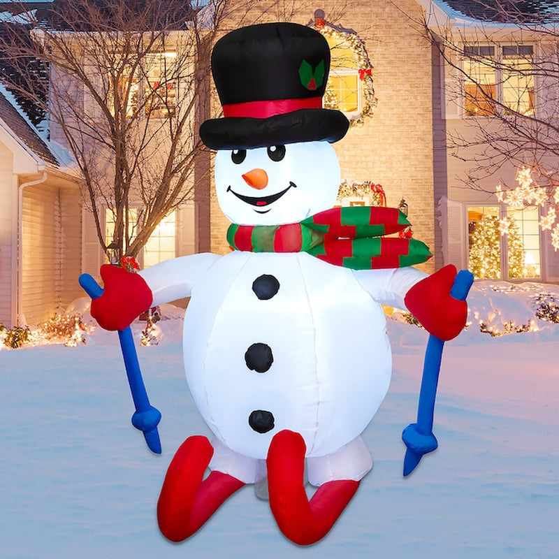 Delightful 5.6-Foot Lighted Snowman Inflatable for a Magical Christmas Display