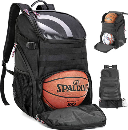 Ultimate Large Basketball Backpack with Dedicated Ball Compartment and Shoe Pocket - Perfect for All Sports Lovers!