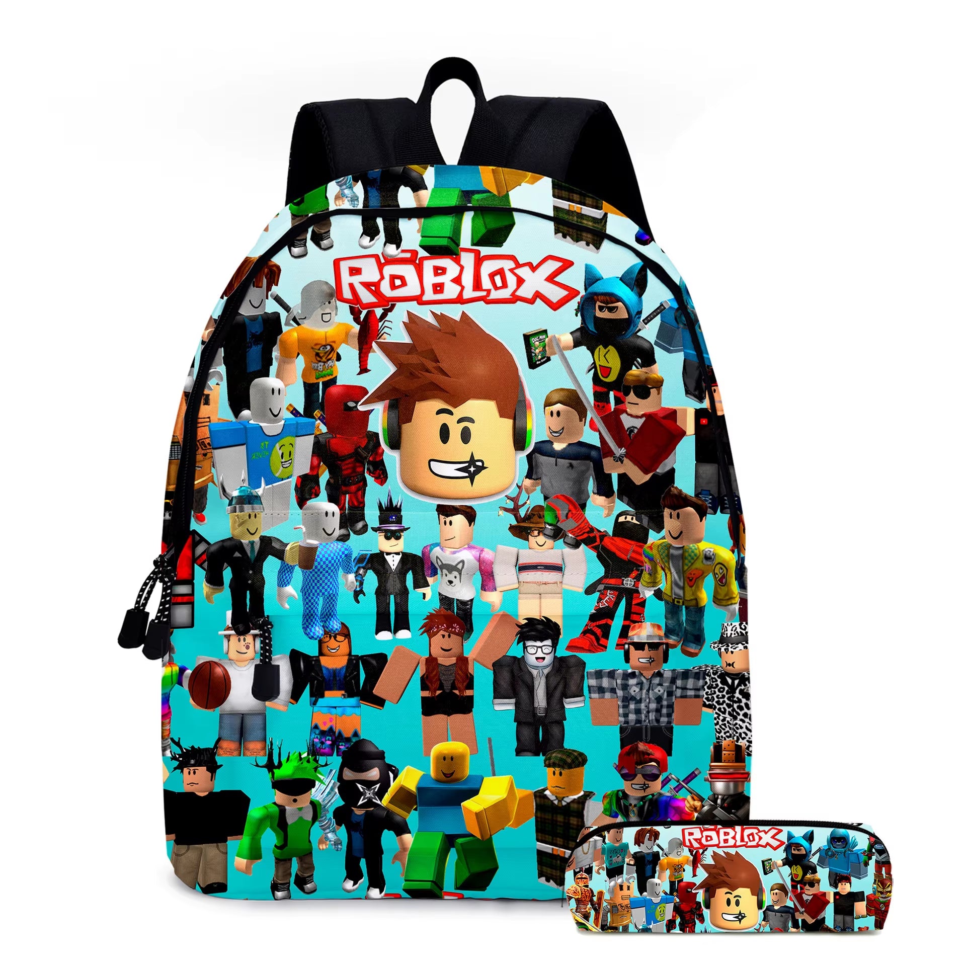 Stylish Blox Fruits Cartoon School Bags for Kids - Perfect Backpacks and Pencil Cases!