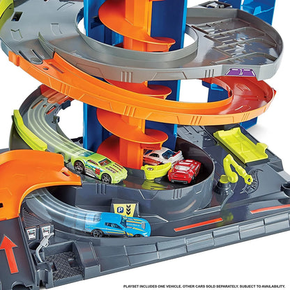 Experience the Thrill of the Hot Wheels City Mega Garage Playset - Ultimate 4-Level Parking Adventure!