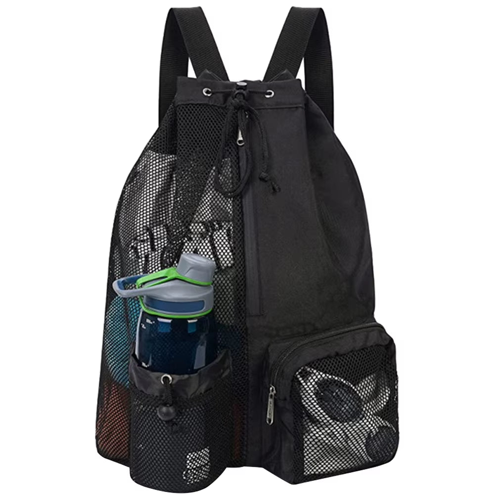 Ultimate Basketball & Beach Drawstring Backpack with Wet Pockets - Lightweight, Comfortable, and Versatile for All Your Outdoor Adventures!