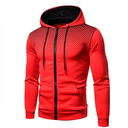 Men'S Hoodie Zipper Pocket Polka Pot Print Hoodie Sweatshirt Sport Outdoor Casual Everyday Hoodie Slim Fit Sweatshirt