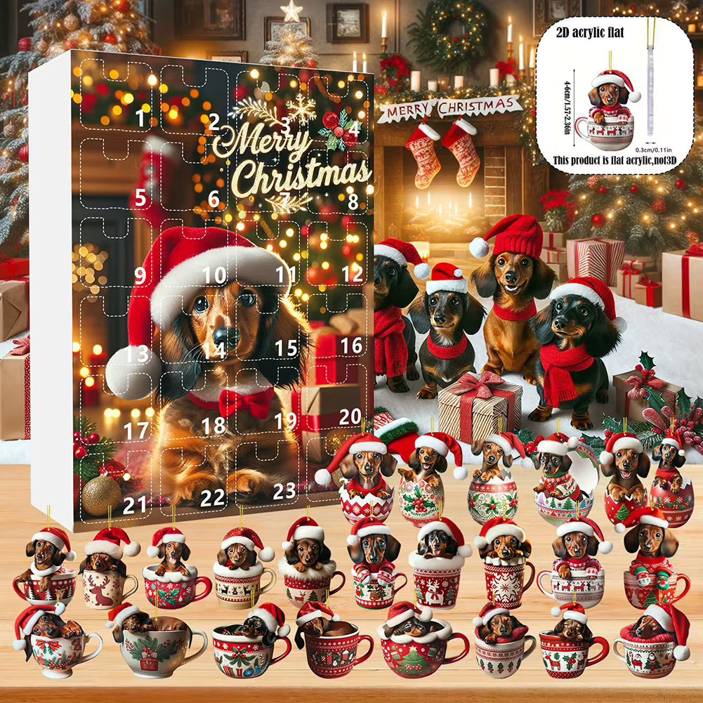 Delightful Dachshunds Christmas Advent Calendar 2024 - A Fun Countdown to the Holidays for Kids and Dog Lovers!