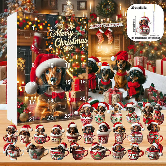 Delightful Dachshunds Christmas Advent Calendar 2024 - A Fun Countdown to the Holidays for Kids and Dog Lovers!