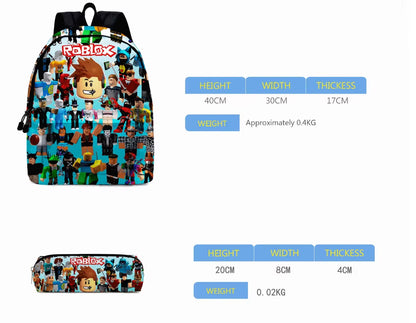 Stylish Blox Fruits Cartoon School Bags for Kids - Perfect Backpacks and Pencil Cases!