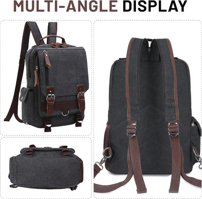 Canvas Cross Body Messenger Bag Shoulder Sling Backpack Travel Rucksack