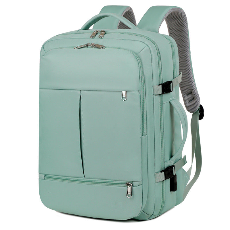 Stylish Large Capacity Backpack for Business and Travel - Versatile Design with Multiple Pockets and Zippers