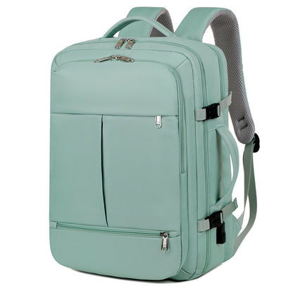Stylish Large Capacity Backpack for Business and Travel - Versatile Design with Multiple Pockets and Zippers
