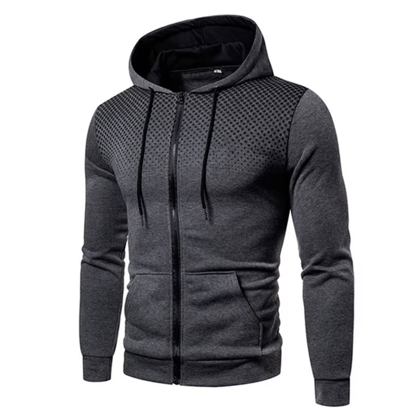 Men'S Hoodie Zipper Pocket Polka Pot Print Hoodie Sweatshirt Sport Outdoor Casual Everyday Hoodie Slim Fit Sweatshirt