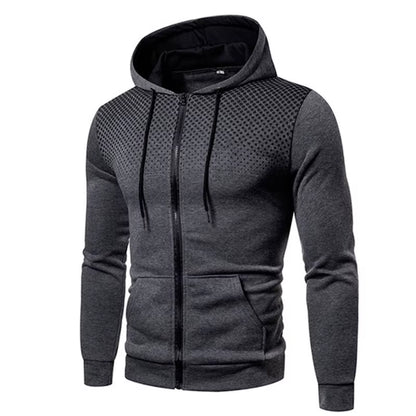 Men'S Hoodie Zipper Pocket Polka Pot Print Hoodie Sweatshirt Sport Outdoor Casual Everyday Hoodie Slim Fit Sweatshirt