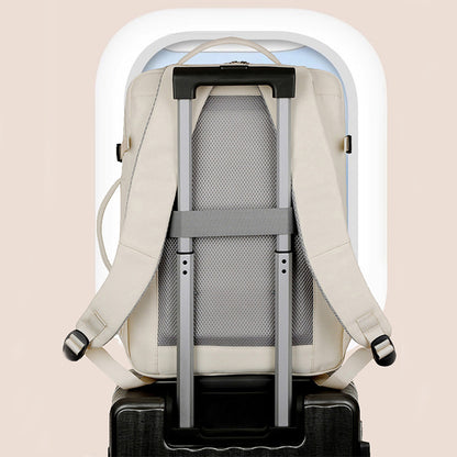 Stylish Large Capacity Backpack for Business and Travel - Versatile Design with Multiple Pockets and Zippers