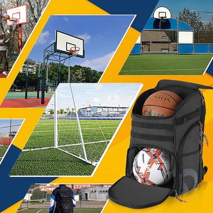 Ultimate Large Basketball Backpack with Dedicated Ball Compartment and Shoe Pocket - Perfect for All Sports Lovers!