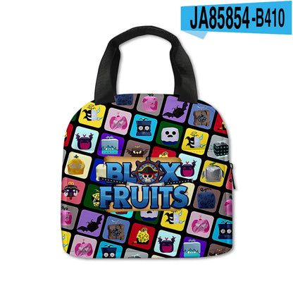 Stylish Blox Fruits Cartoon School Bags for Kids - Perfect Backpacks and Pencil Cases!