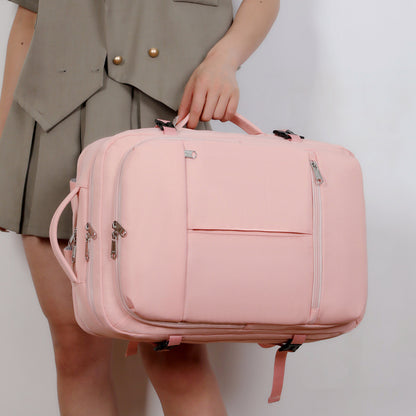 Stylish Large Capacity Backpack for Business and Travel - Versatile Design with Multiple Pockets and Zippers