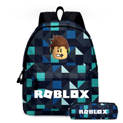 Stylish Blox Fruits Cartoon School Bags for Kids - Perfect Backpacks and Pencil Cases!