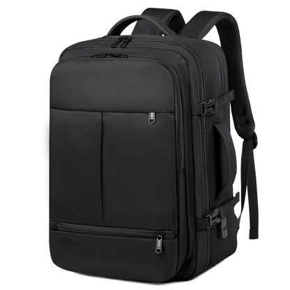 Stylish Large Capacity Backpack for Business and Travel - Versatile Design with Multiple Pockets and Zippers