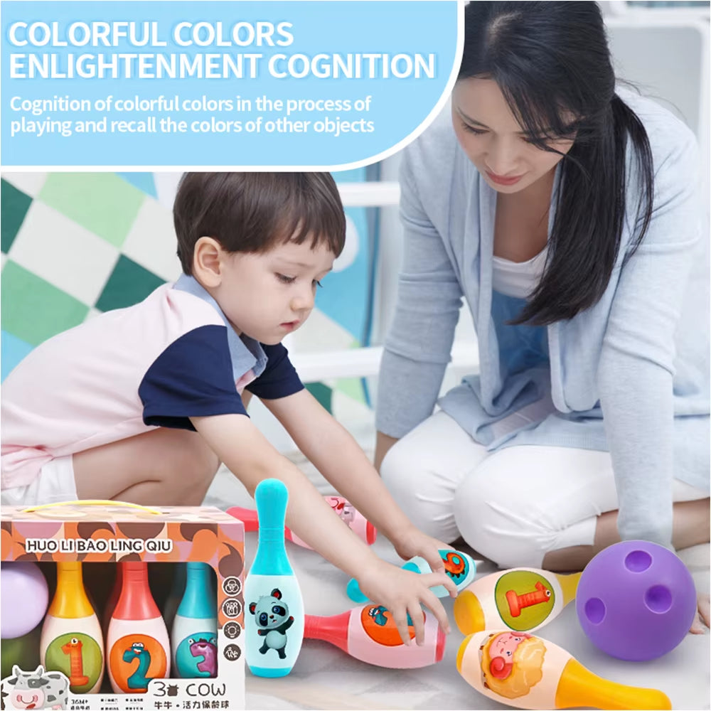Exciting Bowling Set for Kids - Fun Animal and Number Learning Toy for Indoor and Outdoor Play!