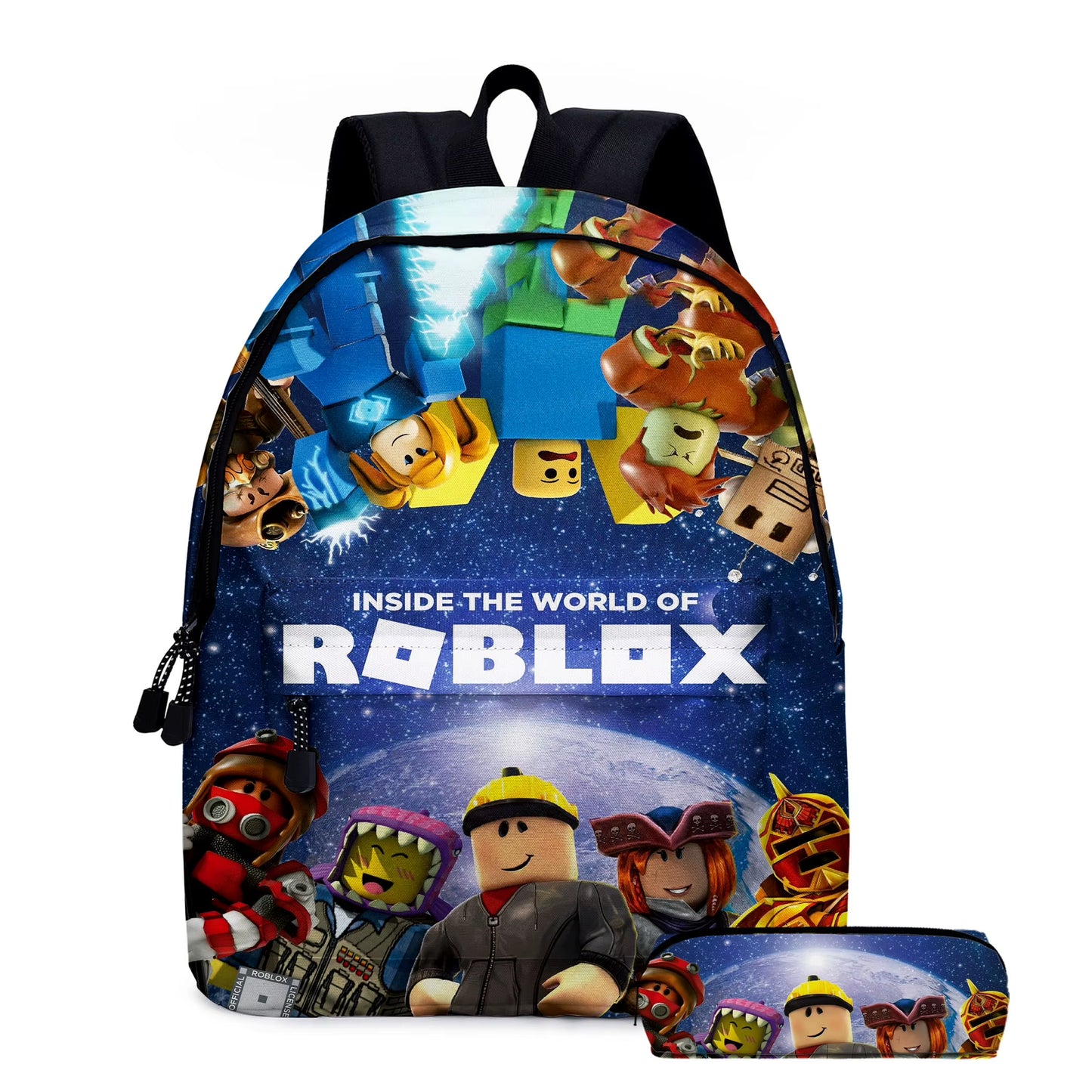 Stylish Blox Fruits Cartoon School Bags for Kids - Perfect Backpacks and Pencil Cases!