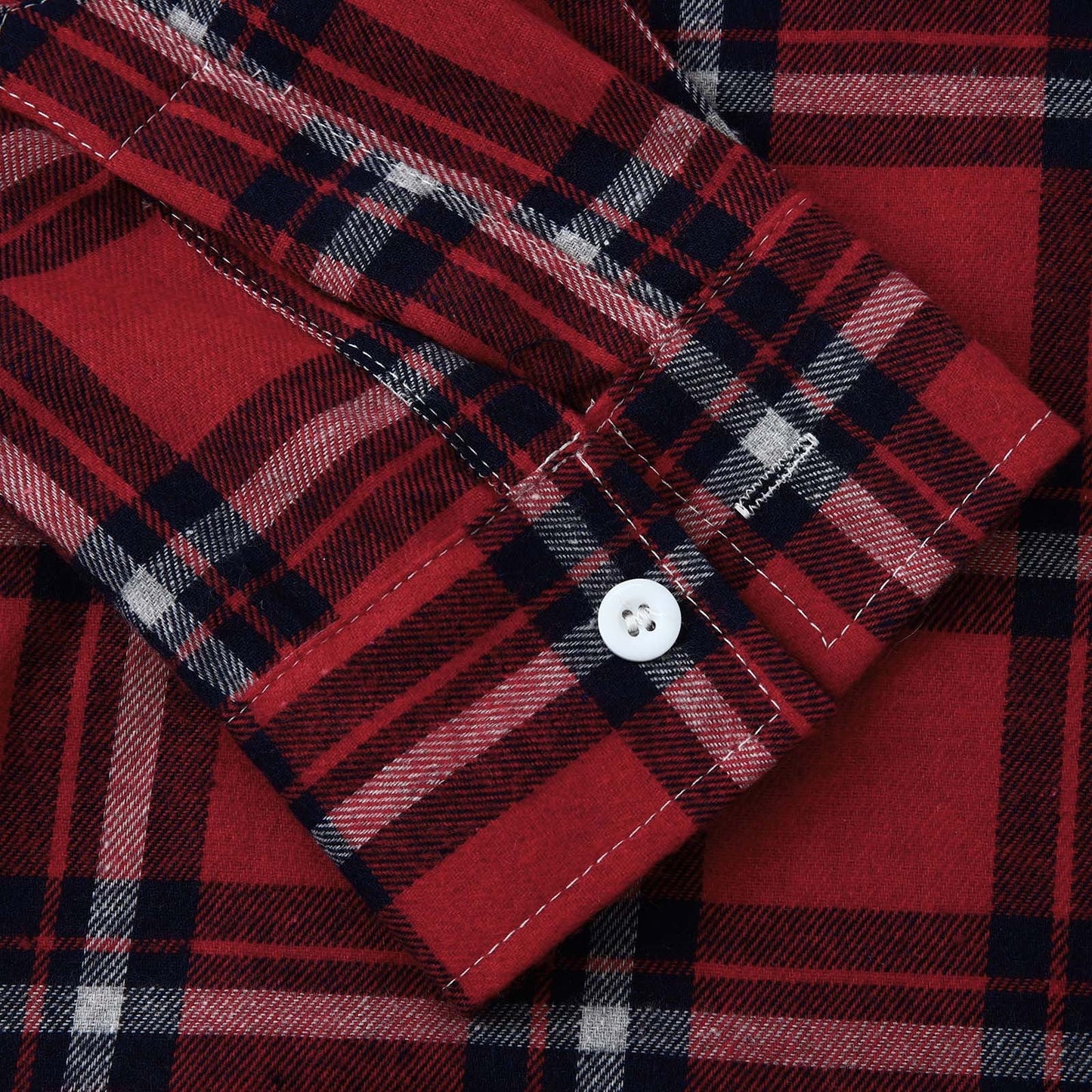 Stay Cozy and Stylish This Season with Our Men's Casual Plaid Flannel Jacket with Hood - Lightweight, Long Sleeve & Versatile in Red, Size XL